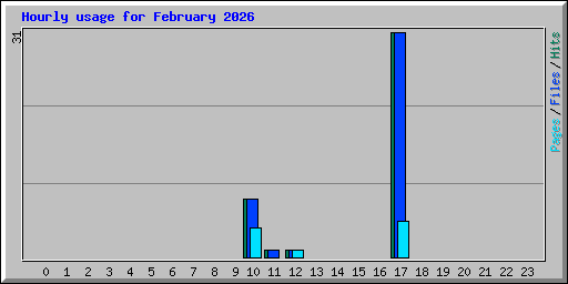 Hourly usage for February 2026