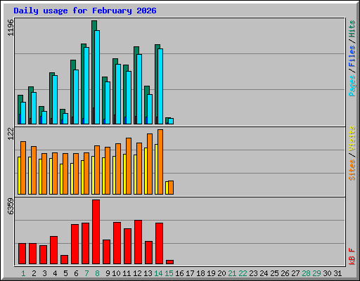 Daily usage for February 2026