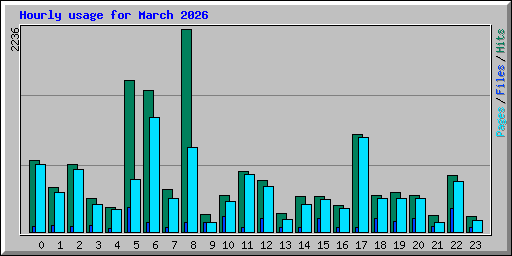 Hourly usage for March 2026