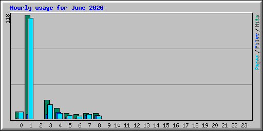 Hourly usage for June 2026