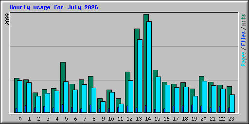 Hourly usage for July 2026