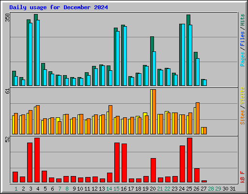 Daily usage for December 2024