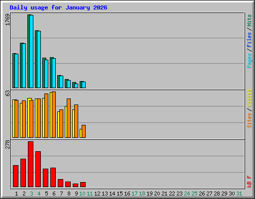 Daily usage for January 2026
