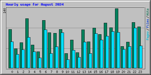 Hourly usage for August 2024