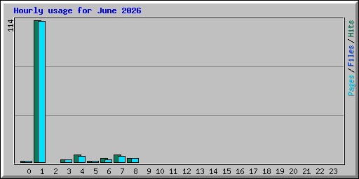 Hourly usage for June 2026